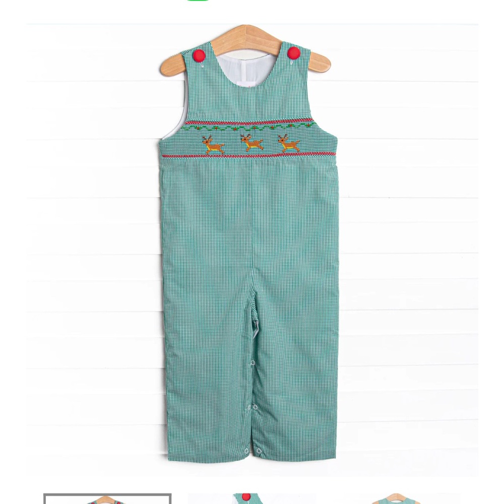 Stitchy Fish Rudolph Smocked Jon Jon